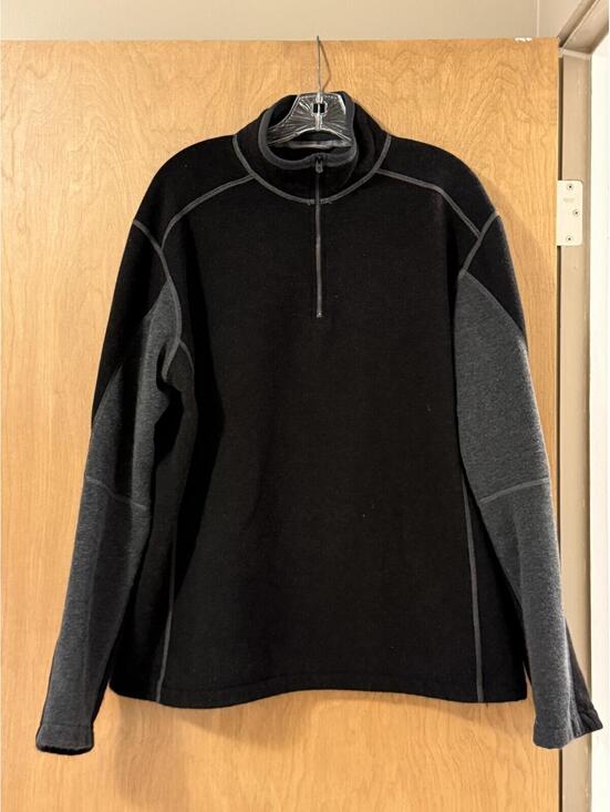 Kuhl Other - Born in the Mountains 1/4 Zip Pullover Sweater Men's XL Black/Gray Color Block